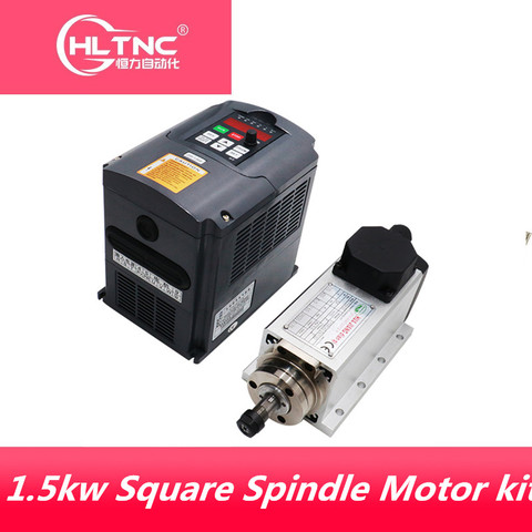 220V 1.5KW Air Cooled CNC Spindle Motor er11 collet 1500w HY inverter / VFD for CNC Router ► Photo 1/6