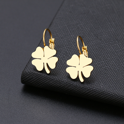 DOTIFI For Women earring lucky clover, classic cross, geometric figure welded stainless steel gold and silver color earrings ► Photo 1/6