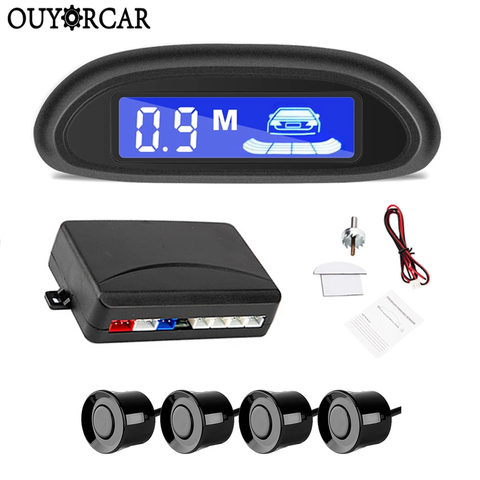 Car Auto Parktronic LED Parking Radar With 4 Parking Sensors Backup Car Parking Radar Monitor Detector System Backlight Display ► Photo 1/6