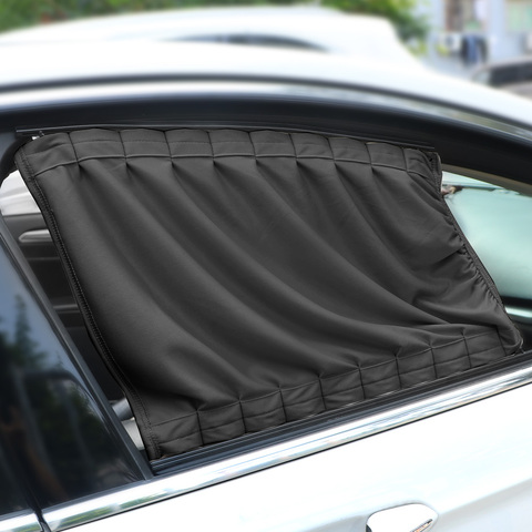 LEEPEE 2pcs/Set Auto Windows Curtain Aluminum Alloy Sun Visor Blinds Cover Car Curtain Side Window Sunshade Curtains ► Photo 1/6