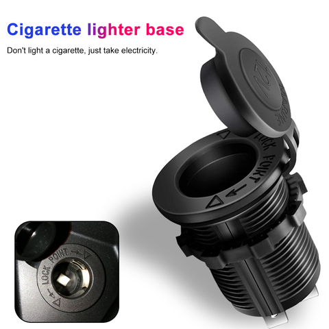 12V Car Cigarette Lighter Socket Waterproof Auto Boat Motorcycle Tractor Power Outlet Socket Receptacle Car Accessories Dropship ► Photo 1/6