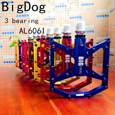 2022 New  3  Bearings Bicycle Pedals non-slip Mountain Bike Pedals Wide Platform pedales bicicleta mtb accessories 8 colors ► Photo 1/5