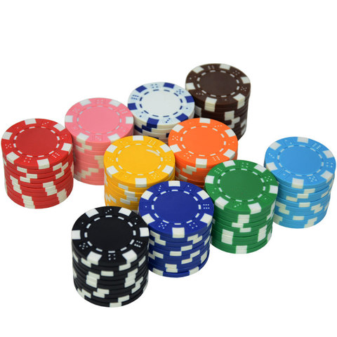 10 Pcs/lot  Poker Chip Casino ABS+Iron+Clay Chip Texas Hold'em Poker Metal Coins Black Jack Chips Set Poker Accessorie Wholesale ► Photo 1/6