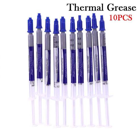 10pcs/lot 1g Grey Silver Thermal Grease Silicone Heat Sink Paste CPU Cooler Heatsink 10% Silver For CPU ► Photo 1/6