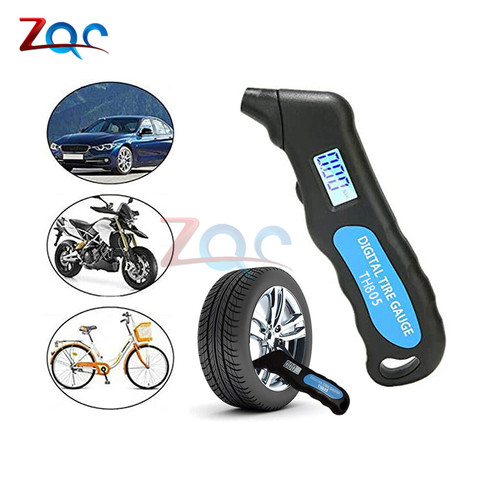 Portable LCD Digital Tire Air Pressure Gauge Tyre Pressure Meter Tester Barometers for Car Truck Bike Motorcycle ► Photo 1/6