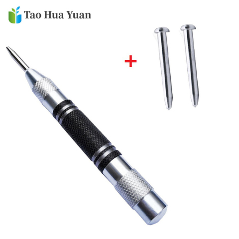 Upgrade Automatic Center Pin Spring Loaded Mark Center Punch Tool Wood Indentation Mark Woodworking Tool Bit 2pcs Punch Needle A ► Photo 1/6
