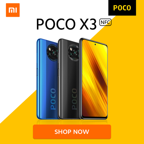 In Stock Global Version POCO X3 NFC Snapdragon 732G 120Hz DotDisplay Xiaomi Smartphone 5160mAh 33W Fast Charge 64MP Quad Camera ► Photo 1/6