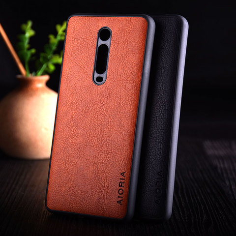 Case for Xiaomi Mi 9T mi9t Pro funda luxury Vintage Leather skin coque with soft TPU + PC  hard cover for xiaomi mi 9t case capa ► Photo 1/6