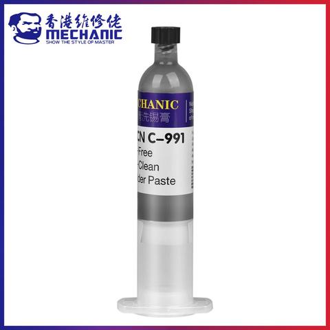 MECHANIC Original C991 Lead-Free Solder Tin Paste 183C Melting Point Sn63/Bi35/Ag1 Welding Flux Cream BGA LED Rework Repair Tool ► Photo 1/6