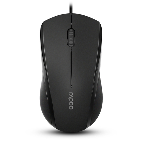 Rapoo Brand 3-Button Wired USB Optical Silent Mouse, Computer Mice with 1000 DPI, Compatible with PC, Mac,Desktop and Laptop ► Photo 1/6
