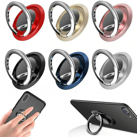Finger Ring Holder Stand Grip 360 Rotating For Mobile Phone Car Magnetic Mount Phone Back Sticker Pad Unniversal Bracket ► Photo 1/6