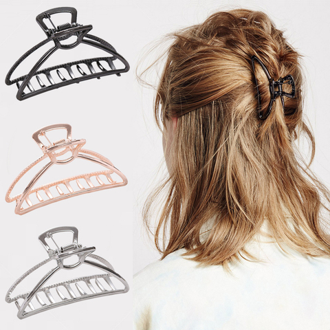 New Fashion Women Hair Claws Hair Crab Clamp Hairgrip Plastic Hair Clip Claw Hairdressing Tool Hair Accessories for Women party ► Photo 1/6