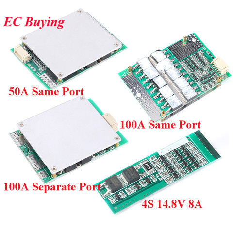 4S Li-ion Lithium Iron Battery 18650 Protection Board Balance Charger Charging Module 12.8V/14.8V 50A/100A PCB BMS Lipo Cell ► Photo 1/6