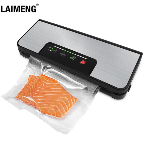 LAIMENG Vacuum Sealer with Roll Holder Pulse Function Sous Vide Vacuum Packing Machine For Food Storage Packer Vacuum Bags S285 ► Photo 1/6