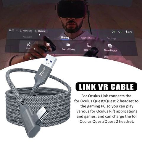 5M Data Line Charging Cable For Oculus Quest 2 Link VR Headset USB 3.0 Type C Data Transfer USB-A To Type-C Cable VR Accessories ► Photo 1/6