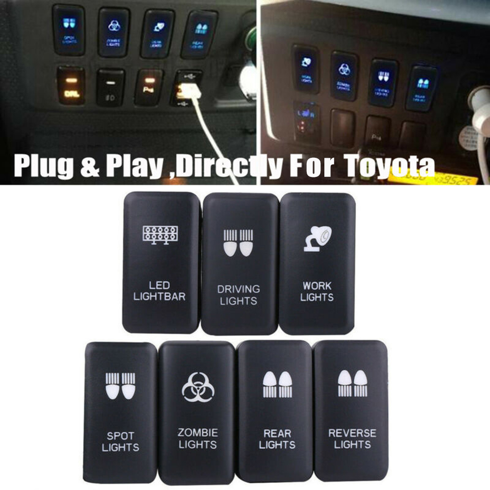 Sale On-Off Push Switch For Toyota Tacoma FJ Cruiser 4Runner Highlander LED Light Bar Switch Push Button ► Photo 1/6