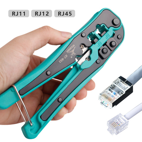 R'DEER Wire Stripper Telecom Crimping Tool for Cable Cutter Pliers Multifunctional Electrician Tool RJ45 RJ11 ► Photo 1/6