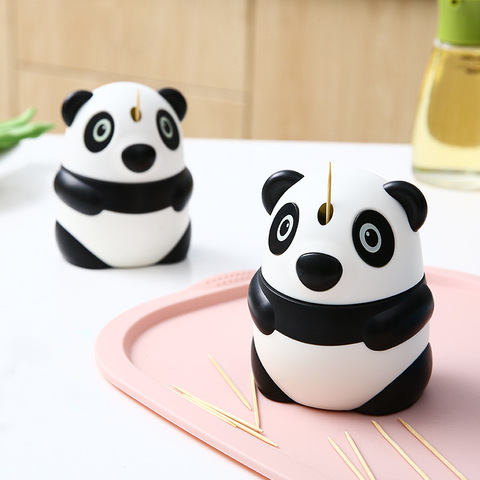 1PC Toothpick Holder Cartoon Panda Toothpick Box Living Room Decor Toothpick Dispenser Decoration ► Photo 1/5