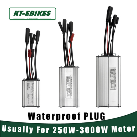 KT Ebike Controller 36V 250W 350W 48V 500W 750W 1000W 1500W Waterproof Brushless Electric Bicycle Controller with Light Function ► Photo 1/6