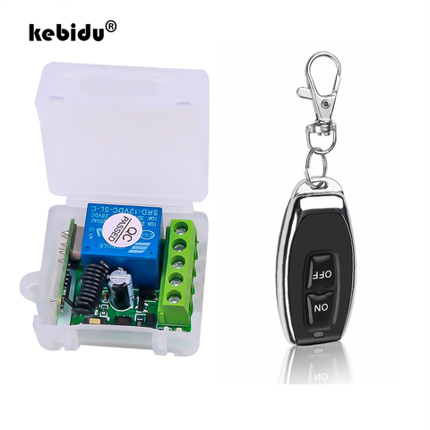 kebidu 433Mhz Wireless Remote Control Switch 12V 10A 1CH relay Receiver Module RF Transmitter 433 Mhz Remote Controls ► Photo 1/6