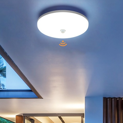 PIR Sensor LED Panel Lamp 36W 24W 18W 13W 9W Ceiling SurfaceMounted Lighting 85-265V Kitchen Bedroom Foyer Corridor CeilingLight ► Photo 1/6