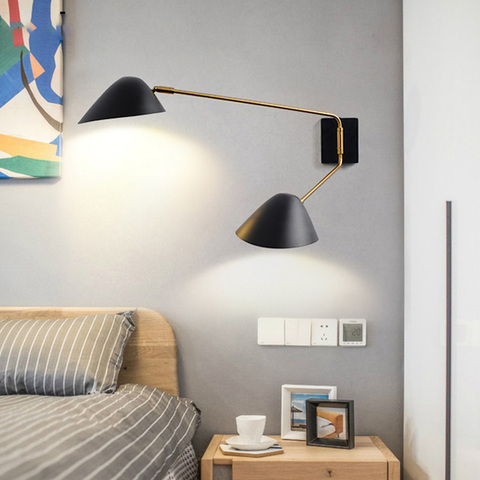 Artpad Nordic Post-modern G9 Living room Wall lamp Creative Indoor Duckbill Lampshade Rotatable Long Arm Wall Sconce Home Light ► Photo 1/6