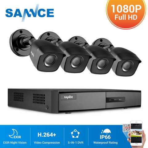 SANNCE 8CH CCTV Security System 4PCS 1080P Weatherproof Night Vision IR Cut CCTV Cameras Video Surveillance Kit For RU Stock ► Photo 1/6