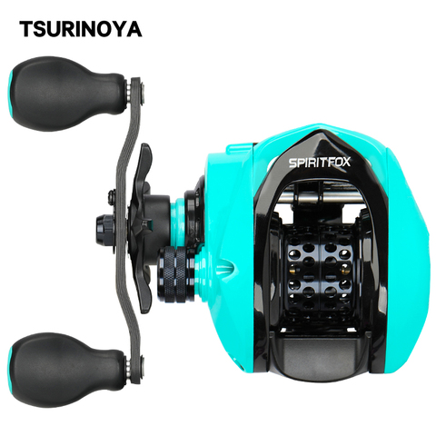 TSURINOYA SPIRIT FOX Baitcasting Trout Reel Drag 4kg Ultralight 162g Magnetic Brake System 8+1BB 6.6:1 Fishing Saltwater Reels ► Photo 1/1