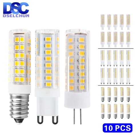 10pcs/lot G4 G9 E14 LED Bulb 3W 4W 5W 7W Mini LED Lamp 220V LED Corn Bulb SMD2835 Replace 30W 40W 60W Halogen Chandelier Lights ► Photo 1/6