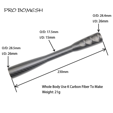 Pro Bomesh Taper K Carbon Tube 23cm Grip Rod Building Component Handle Rod Repair DIY blank Accessory ► Photo 1/5