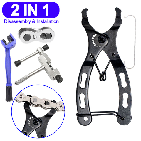 Mini Bike Chain Quick Link Tool with Hook up MTB Road Cycling Chain Clamp Multi Link Plier Magic Buckle Bicycle Tool Kit ► Photo 1/6