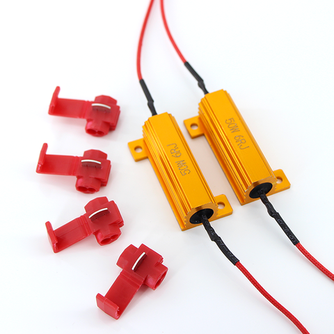 Wirewound Resistor 25W 8ohm 50W 6ohm LED Decoder Load Resistors for Car Fix LED Bulb Fast Flash Turn Signal Blink Error Code ► Photo 1/6