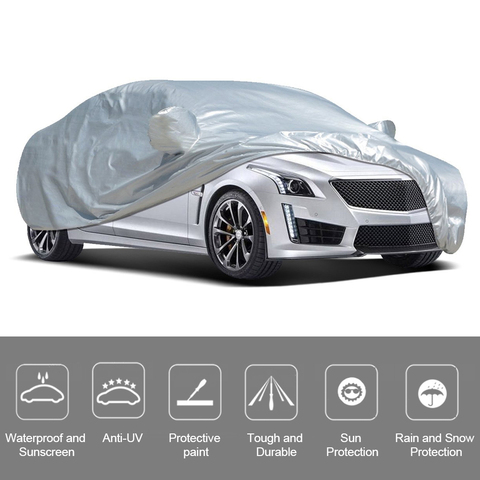 Universal Car Covers Sun Dust UV Protection Outdoor Auto Full covers Umbrella Size S/M/L/XL/XXL For Sedan ► Photo 1/6