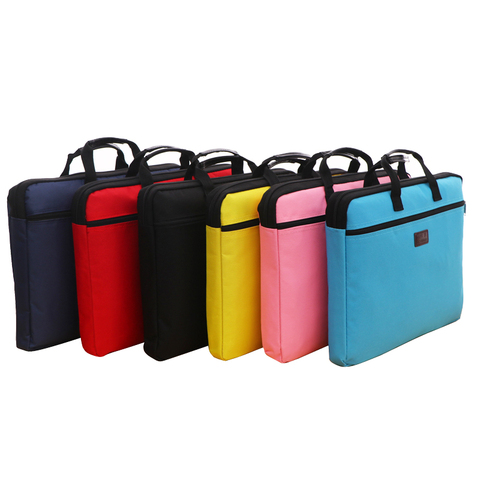 Portable document bag canvas A4 office bag men women handbag multi-layer information bag briefcase meeting bags file holder ► Photo 1/6