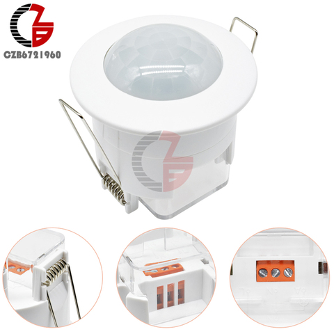 AC 220V PIR Motion Sensor Switch IR Infrared Body Induction Sensor Detectr LED Ceiling Downlight Control Switch 360 Degree ► Photo 1/6