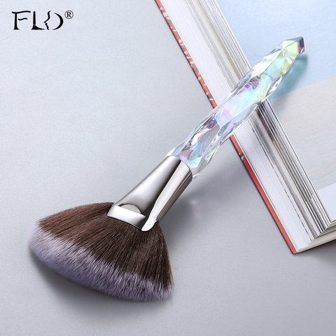 FLD Crystal Makeup Brushes Set Powder Foundation Fan Brush Eye Shadow Eyebrow Professional Blush Makeup Brush Tools ► Photo 1/6