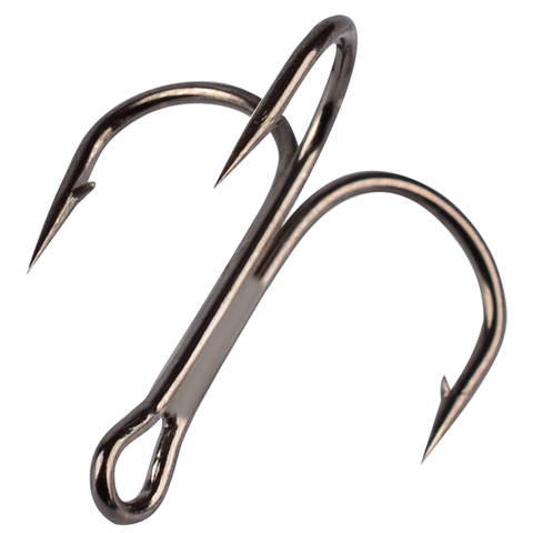 50Pcs/lot  Fishing Treble Hook Size 2/4/6/8/10/12/14 High Carbon Steel Sharp Barbed Black/Brown/White ► Photo 1/6