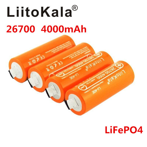 2022 LiitoKala Lii-40E 3.2V 26700 rechargeable LiFePO4 battery pack 4000mah lithium cell for 24V e-bike powe +DIY Nickel sheets ► Photo 1/6