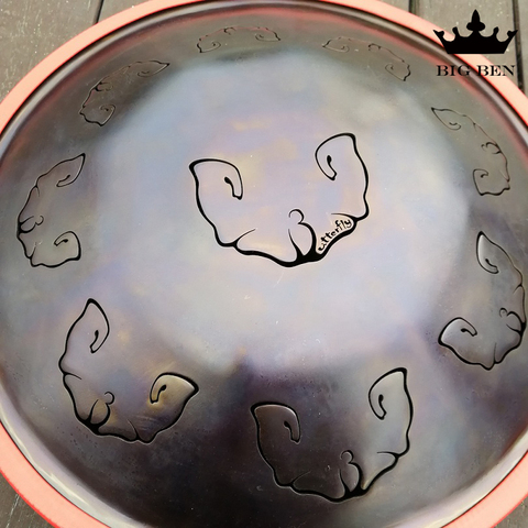 Special Beginner Blue DC Material HandPan Percussion Drum HANDPAN Multi-tone Metal Drum D Minor Hand Drum Steel Tongue Drum ► Photo 1/1