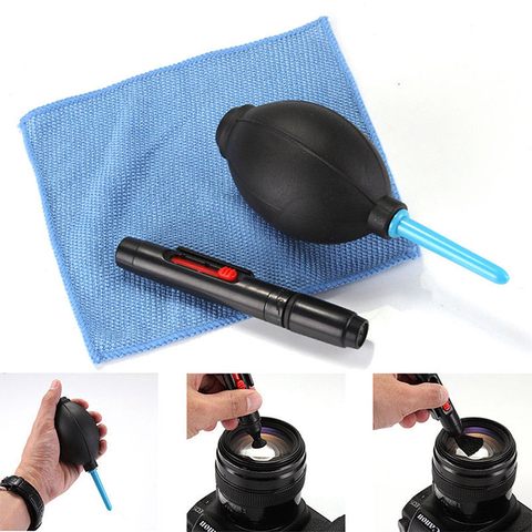 Cleaning Cloth Brush And Air Blower In 1 Set Digital Camera Cleaning Kit Dust Photography Professional Cleaner Air Blower ► Photo 1/5