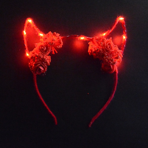 LED Blinking Light Adult Children Halloween Devil Headband Costume Fancy Party Headwear Christmas Demon Horn Hair Hoop ► Photo 1/5