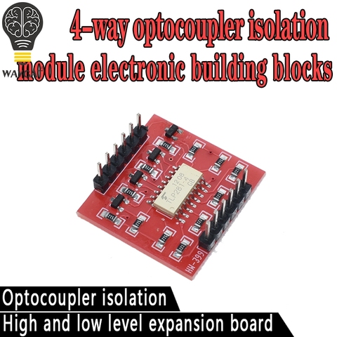 WAVGAT TLP281 4 Channel Opto-isolator IC Module For Arduino Expansion Board High And Low Level Optocoupler Isolation 4 Channel ► Photo 1/6