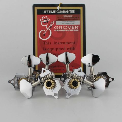 Grover Vintage Guitar Machine Heads Tuners 3 Per Side Vertical 97V  Nickel Tuning Pegs Made in China ► Photo 1/4