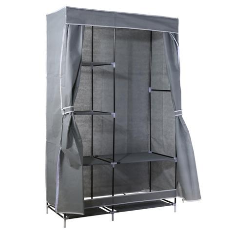 Universal fabric wardrobe storage Deko size XL, 170 х105х45 cm, gray wardrobe clothing storage shelves ► Photo 1/1