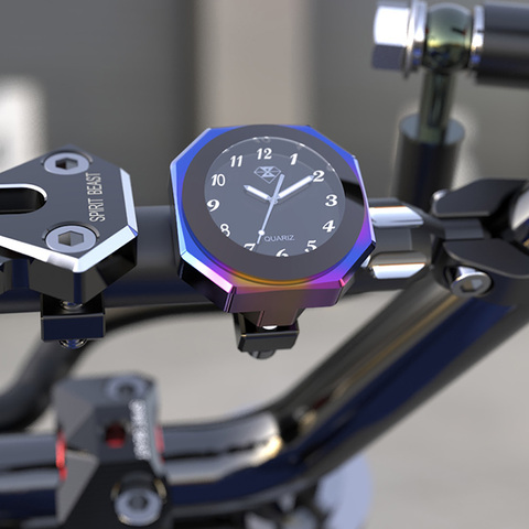 Spirit Beast Motorcycle Handlebar Clock Thermometer Gauge for Piaggio Honda Suzuki Yamaha Harely Benelli Ducati BMW KTM Vespa ► Photo 1/6