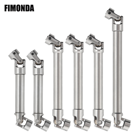 FIMONDA 2pcs Stainless Steel Drive Shaft for 1/10 RC Crawler Traxxas TRX4 TRX6 Axial SCX10  Wraith Capra D90 TF2 Redcat GEN8 ► Photo 1/6