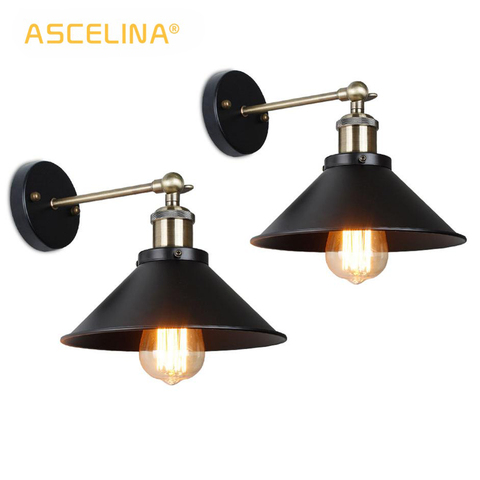 2 Pieces Wall Lamp,Vintage wall light,bedroom living room wall sconces,American style antique lighting fixtures for home & store ► Photo 1/6