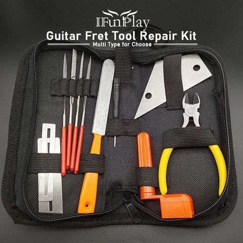 Acoustic Electric Guitar Ukulele Fret Repair Tool Kit Fret Crowning File Polish Took Winder Fret Ruler String Cutter Guitar Part ► Photo 1/6