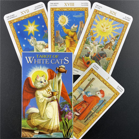 New Tarot of White cats Oracle Full English Family Party Board Game In High quality ► Photo 1/6