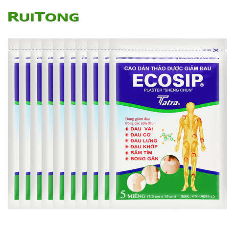 50Pcs/lot Vietnam Ecosip Herb Plaster Treatment Osteoarthritis Bone Yperplasia Self Adhesive rheumatism Pain Relief Patch ► Photo 1/6